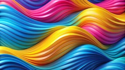 Fototapeta premium Vibrant Looped Animation Background in Blue, Yellow, and Pink for Modern Abstract Art and Wallpaper