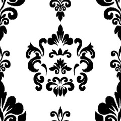 seamless pattern black and white tattoo background