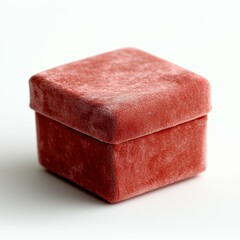 Velvet jewelry box, isolated background