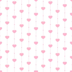 Cute heart seamless pattern. Repeating kid pattern. Love design for girls prints. Repeated wallpaper. Pastel hearts. Repeat child background. Soft pink color. Vector illustration