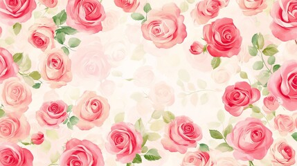 Naklejka premium Classic Pink Roses Bouquet Vintage Painting for a Sophisticated Touch