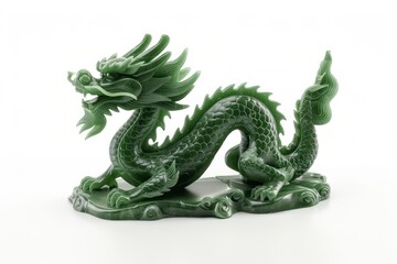 Fototapeta premium Jade chinese dragon jade ornament accessories.