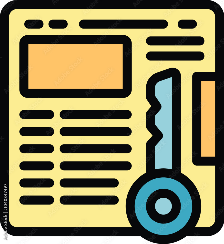 Poster this colorful icon illustrates the concept of key performance indicators for tracking business succe
