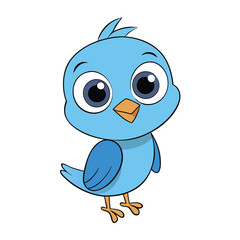 Cute Baby Bird Vector Icons with Minimalist Cartoon Style