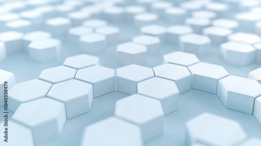 Poster abstract hexagon pattern on white background, perfect for design projects.