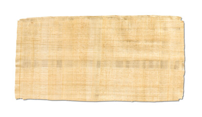 Old papyrus texture isolated on transparent background. Banner wallpaper