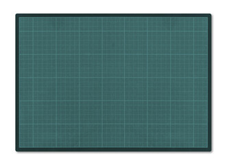 Green cutting mat isolated on transparent background