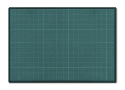 Green cutting mat isolated on transparent background