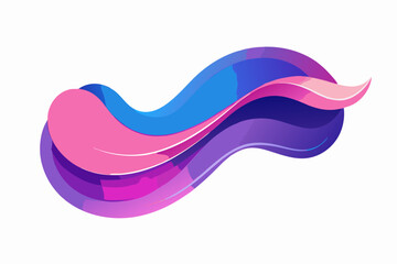 Abstract Gradient Wave Shapes in Modern Design vector illustration