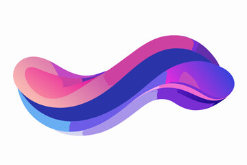 Abstract Gradient Wave Shapes in Modern Design vector illustration
