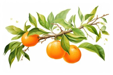 Grapefruit branch orange plant.