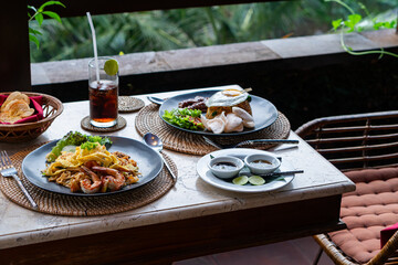 Gourmet Dining Experience with Pasta and Grilled Chicken