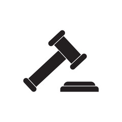 court gavel flat icon vector