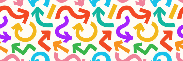 Arrow pattern marker bold style color for decoration vector 10 eps