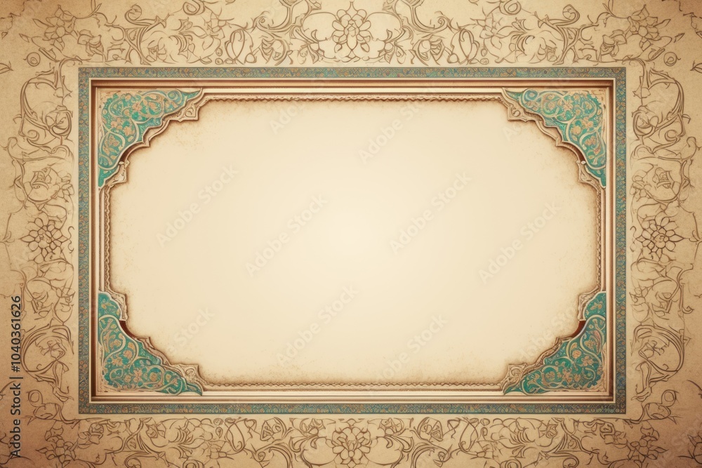 Poster islamic frame simple style architecture backgrounds texture.