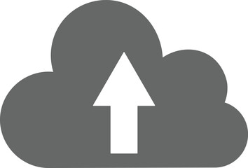 Grey coloured Cloud storage icon