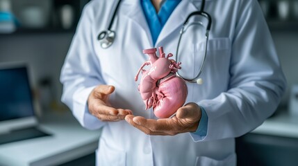  Chronic Kidney Disease Treatment with Doctor Holding Urinary System Model, Focusing on Urology and Estimated Glomerular Filtration Rate (eGFR).