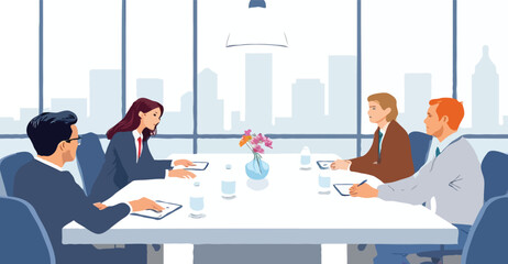 business meeting vector art