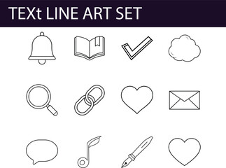 Simple Line Art Icon Set for Design