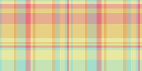 Home textile tartan pattern, bed check vector plaid. Magazine seamless texture background fabric in light and orange colors.