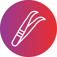 Tweezers vector icon style