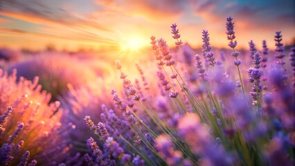 Obraz premium A glossy blend of blurred lavender and peach tones, creating a soft, dreamy visual backdrop.