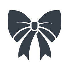 Christmas gift ribbon icon design vector template