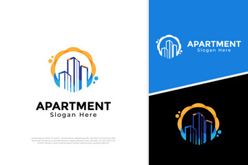 Set of Hotel high concept real estate logo vector template