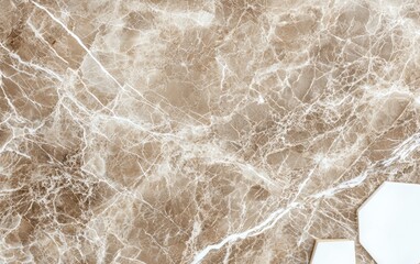 Fototapeta premium Person arranging tiles with a hexagonal pattern, highlighting modern interior design trends