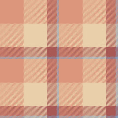 Plaid seamless pattern. Check fabric texture. Vector textile print.