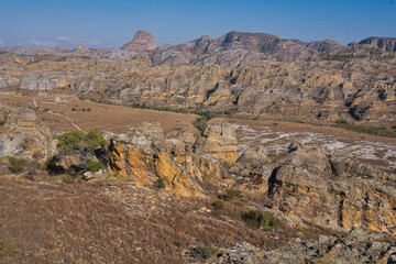 dry and harsh landscape at Isalo, Madagascar