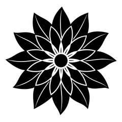 Fototapeta premium black and white flower
