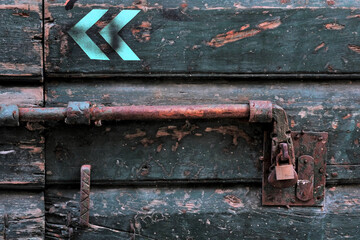 Old wooden door details
