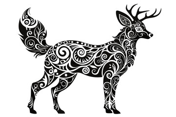 Stylized Animal Silhouettes with Abstract Patterns Inside