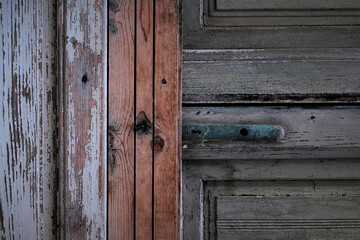 Old wooden door details