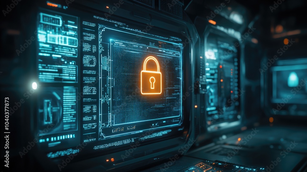 Poster digital security a glimpse into advanced cyber protection technologies with focus on encryption and 