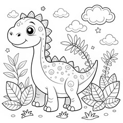adorable-coloring-pages-dino-edition