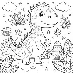 adorable-coloring-pages-dino-edition