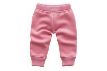 Pink baby leggings isolated on transparent background, png file, no background png file