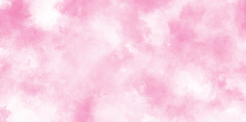 Abstract grainy fantasy smooth light pink watercolor paper texture with clouds, Grunge background frame Soft pink paper texture, pink watercolor background abstract texture with stains.