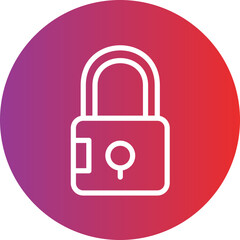 Lock vector icon style