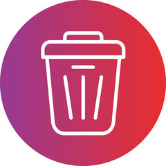Trash bin vector icon style