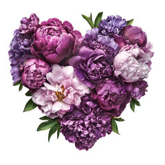 Fototapeta premium Mother Day greeting card design with a heart on a transparent background