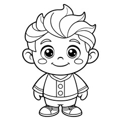 Fototapeta premium Hand drawn Vector illustration coloring book for kids