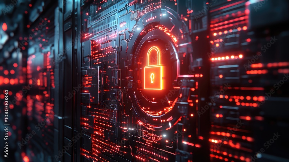 Poster exploring the intersection of cybersecurity and technology the significance of digital protection in
