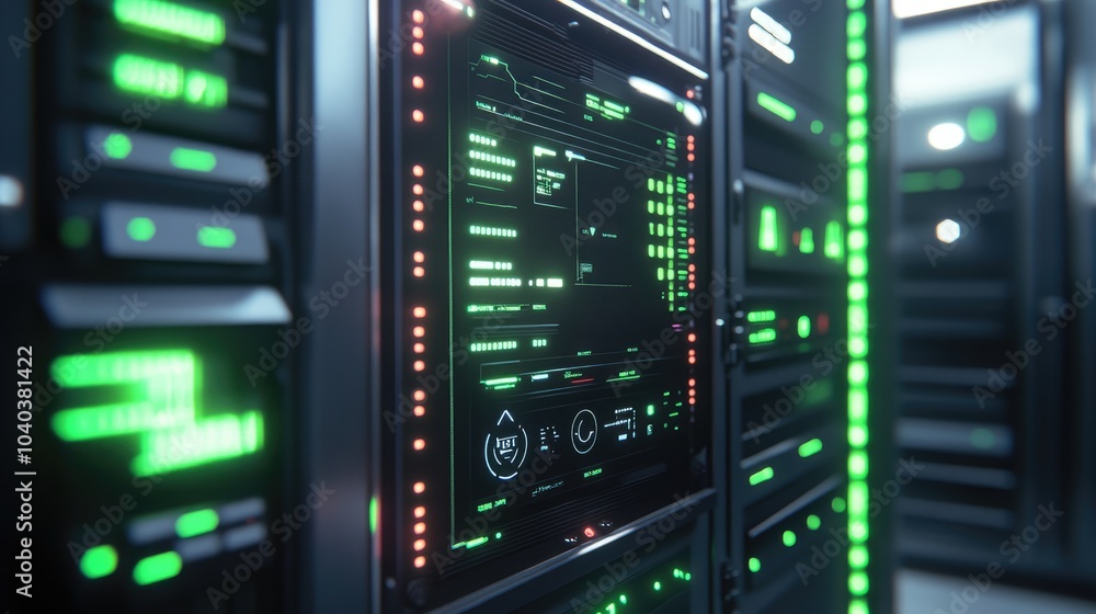 Poster exploring the complexities of modern data centers a visual insight into technology infrastructure an