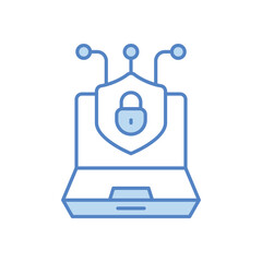 Laptop Security vector icon