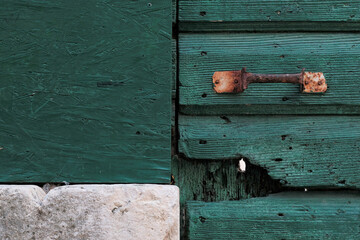 Old wooden door details