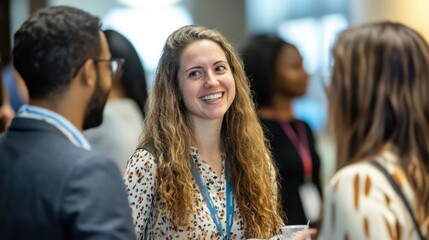 Fototapeta premium Global networking events led by diverse teams aimed at creating connections and opportunities for rural professionals worldwide