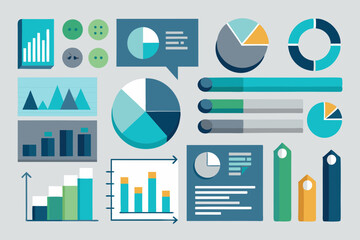 Fototapeta premium Creative Infographic Elements with Icons and Data Sections